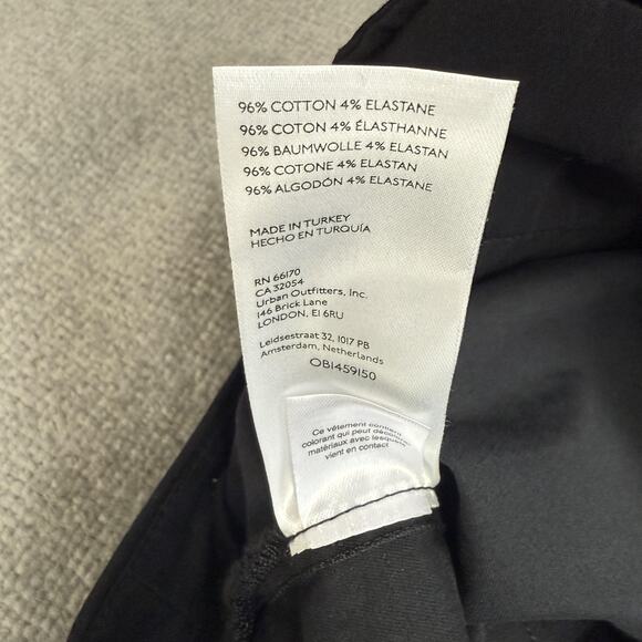 Maeve Anthropologie Pants Womens 10 Black Wide Leg Tie Waist Stretch Cotton NWT - Picture 7 of 13